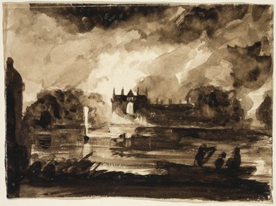 Effect for Newstead Abbey, Nottinghamshire, England, 1830 by Thomas Cole